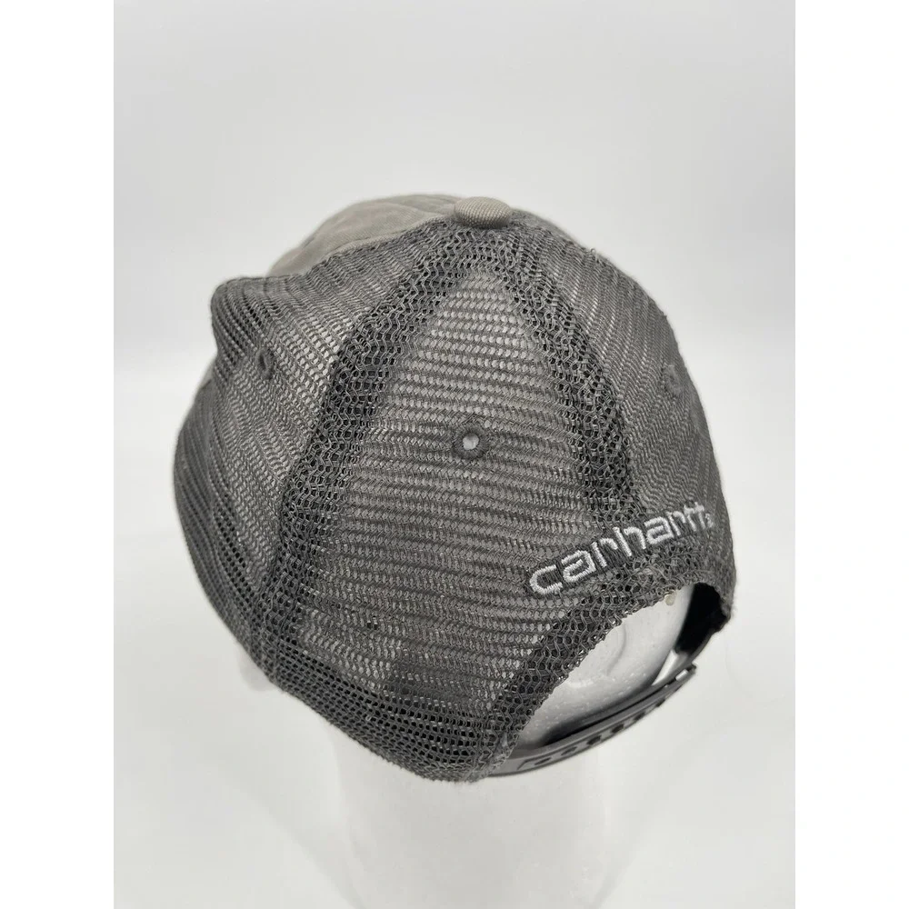 Carhartt Patch Hat Spell Out Script Logo Mesh Snap Back Trucker Baseball Dad Cap